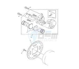 YP R X-MAX 125 drawing REAR BRAKE CALIPER