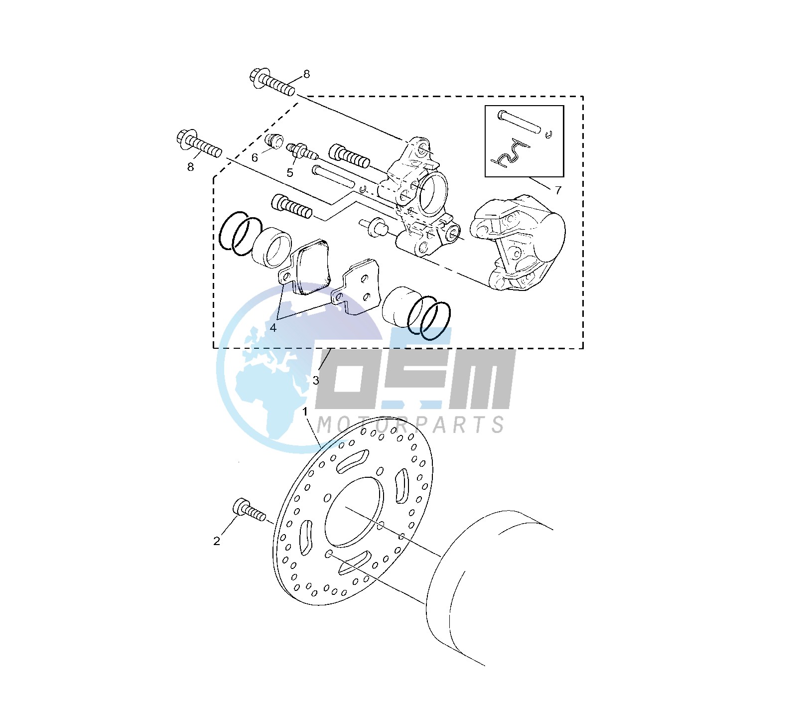 REAR BRAKE CALIPER