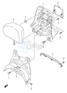 AN250 (E2) Burgman drawing PILLION RIDER HANDLE (CENTER)(MODEL K5 K6)