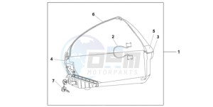 XL700VA9 UK - (E / ABS MKH SPC) drawing 45L TOP BOX BARLEY YELLOW