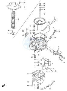 GS125 (E1) drawing CARBURETOR (MODEL R P37)