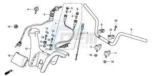 TRX200D FOURTRAX 200 drawing HANDLE PIPE