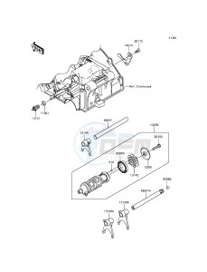 NINJA 300 EX300AEFA XX (EU ME A(FRICA) drawing Gear Change Drum/Shift Fork(s)