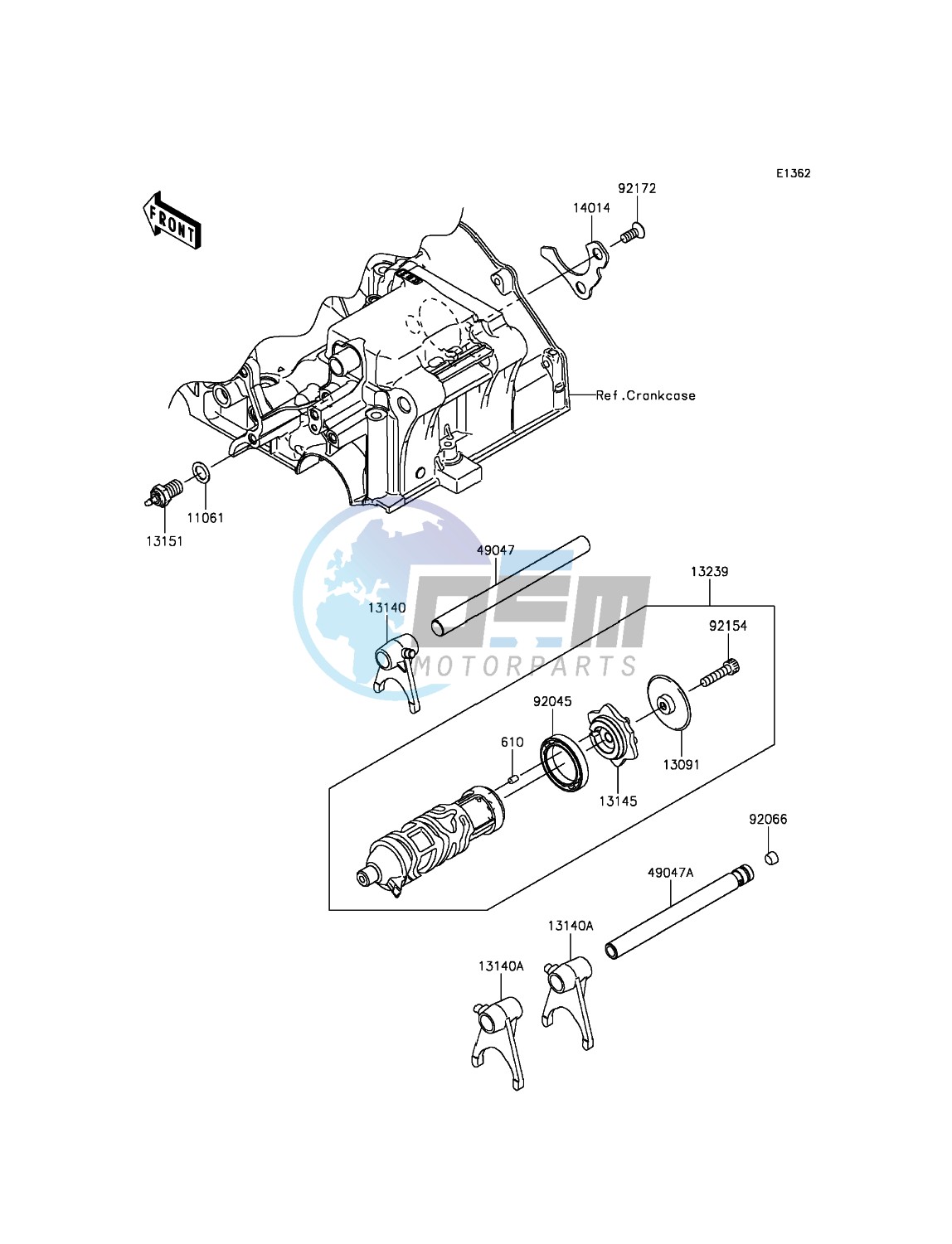 Gear Change Drum/Shift Fork(s)