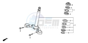 CG125ES drawing STEERING STEM