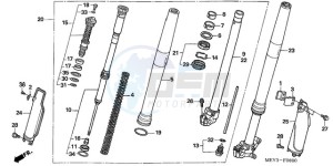 CRF450X9 U drawing FRONT FORK