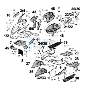 JETFORCE 50 R DARK SIDE drawing COWLING