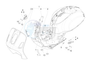 GTS 300 SUPER IE ABS E4 (APAC) drawing Frame/bodywork