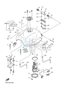 XJ6SA 600 DIVERSION (S-TYPE, ABS) (36DB 36DD) drawing FUEL TANK