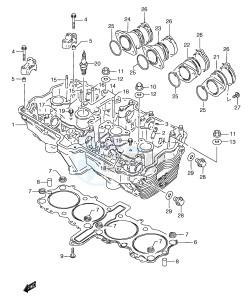 GSF1200 (E2) Bandit drawing CYLINDER HEAD