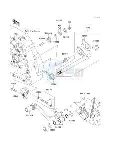 KLX 140 B (KLX140L MONSTER ENERGY) (B8F-B9FA) B9F drawing GEAR CHANGE MECHANISM