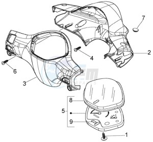 Liberty 50 4t RST Delivery drawing Speedometers Kms. - handlebar cover