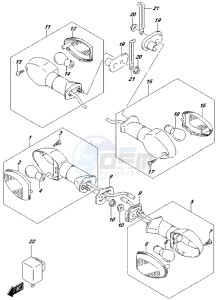 DL650 drawing TURNSIGNAL LAMP