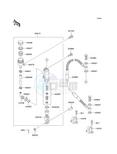 KX 100 C [KX100] (C1-C3) [KX100] drawing REAR MASTER CYLINDER