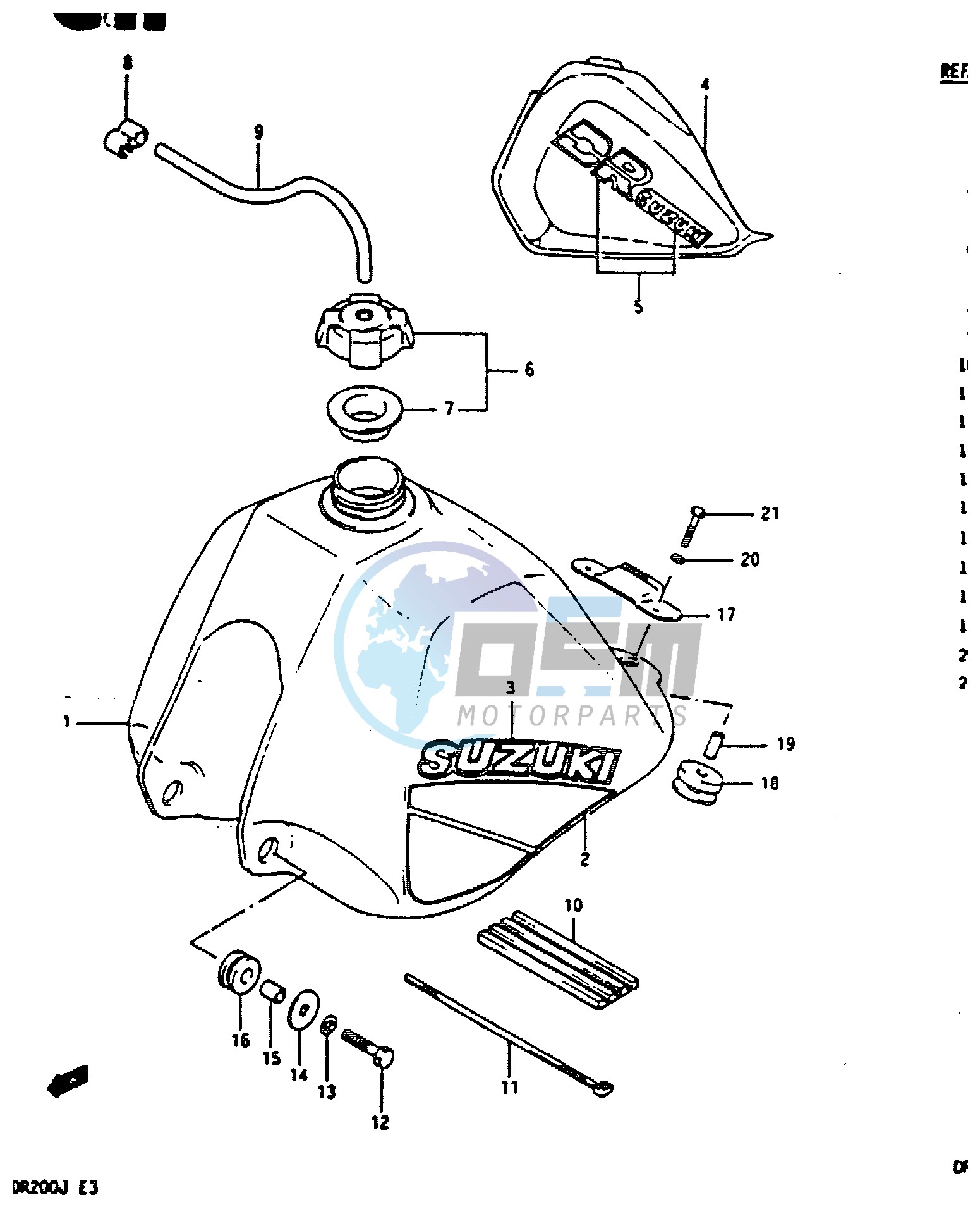 FUEL TANK (MODEL G H)