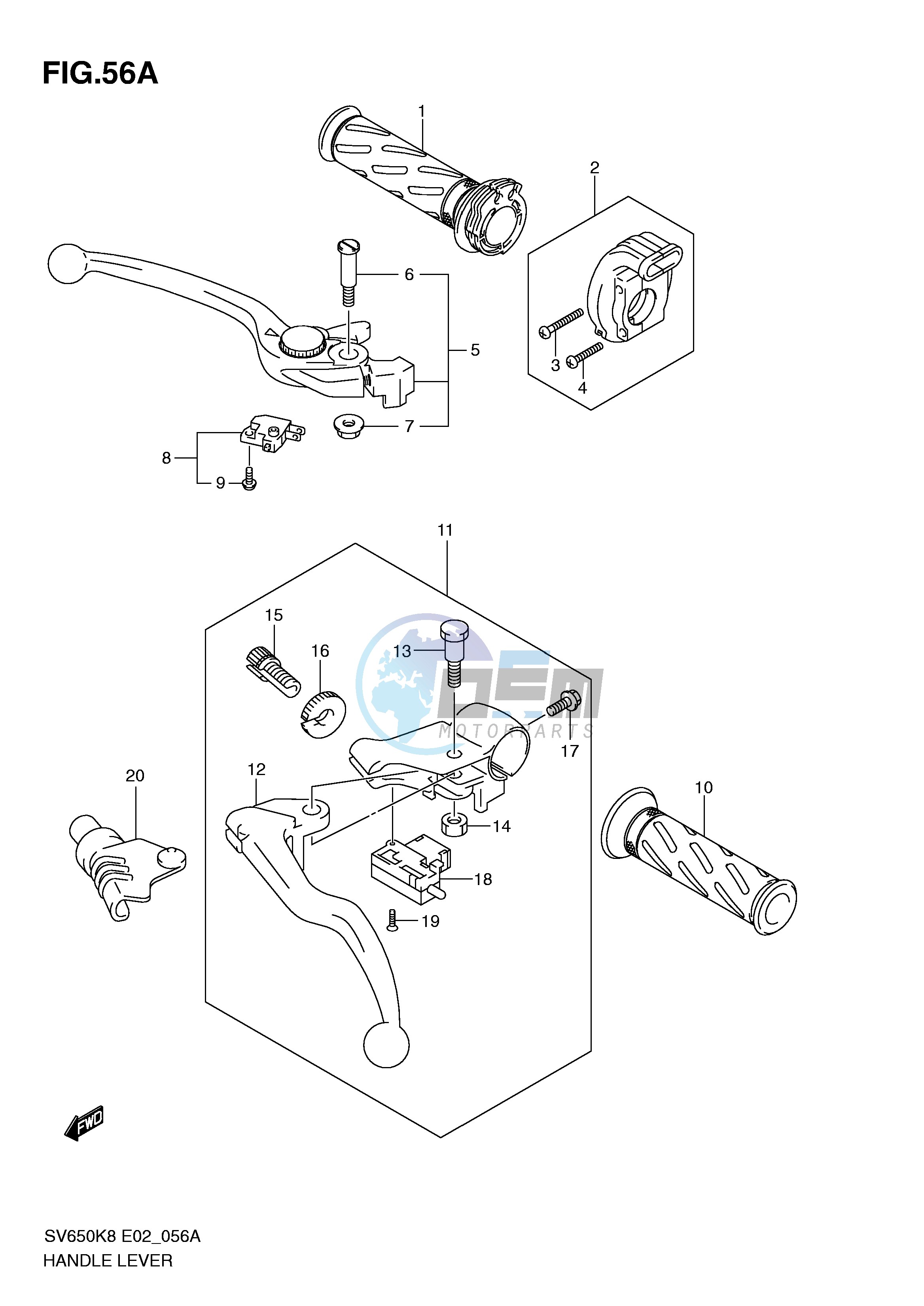 HANDLE LEVER (MODEL L0)