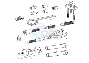 SENDA SM - 50 cc drawing WORKSHOP SERVICE TOOLS