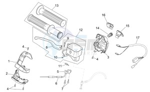 Scarabeo 125-200 e3 (eng. piaggio) drawing RH controls