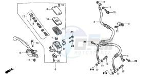 CBR600F drawing FR. BRAKE MASTER CYLINDER