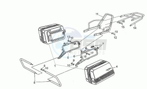 California III 1000 Carburatori Carburatori drawing Saddlebags-rear bumper,1st s.