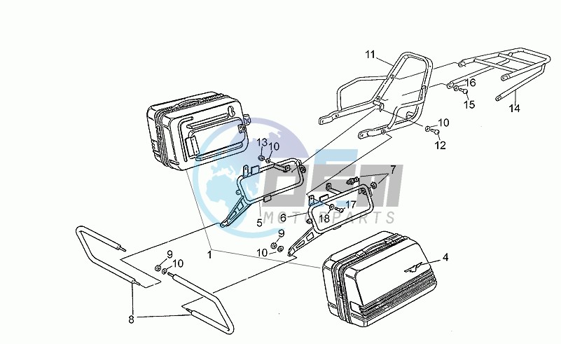 Saddlebags-rear bumper,1st s.