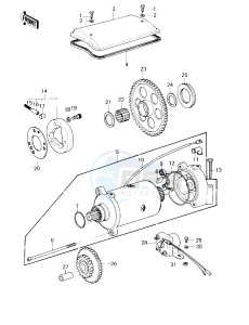 KZ 1000 D [Z1R] (D3) [Z1R] drawing STARTER MOTOR_STARTER CLUTCH -- 80 D3- -