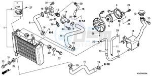 CBR125RD CBR125R E drawing RADIATOR