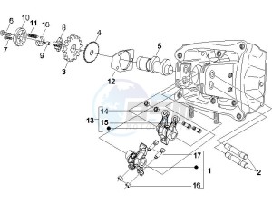 Beverly 500 ie e3 2006-2008 drawing Camshaft - Rocking levers support unit