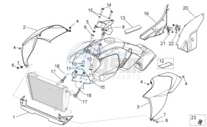 Dorsoduro 1200 (EMEA, APAC, NAFTA) (CND, EU, K, RU, USA, V) drawing Central body