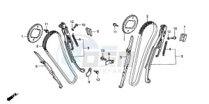 VT750CD3 drawing CAM CHAIN/TENSIONER