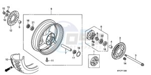 XL125VA EU / CMF - (EU / CMF) drawing REAR WHEEL