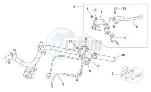 Scarabeo 50 2t (eng. Minarelli) drawing RH controls