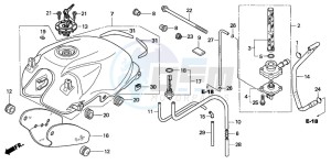 CBF600SA drawing FUEL TANK (CBF600S/SA)