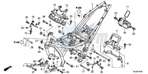 NC750SDE NC750SD Europe Direct - (ED) drawing FRAME BODY