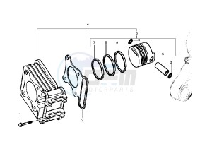 Zip 50 4T drawing Cylinder - Piston