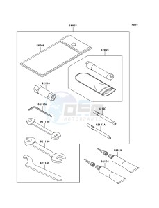 KVF360 4x4 KVF360A7F EU GB drawing Owner's Tools