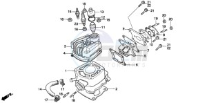 CRM75R drawing CYLINDER/CYLINDER HEAD