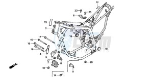 XL600V TRANSALP drawing FRAME BODY