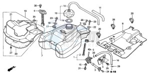 TRX350FM RANCHER 4X4 drawing FUEL TANK