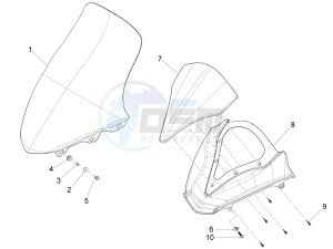 X10 125 4t 4v ie e3 drawing Windshield