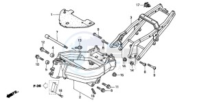 CBR900RR drawing FRAME BODY (CBR900RRY,1/RE1)