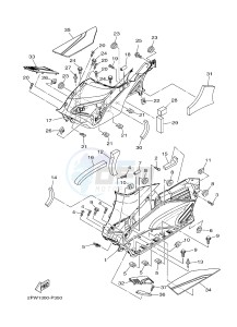 XP500A T-MAX 530 (2PWM) drawing STAND & FOOTREST 2