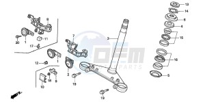 NTV650 drawing STEERING STEM