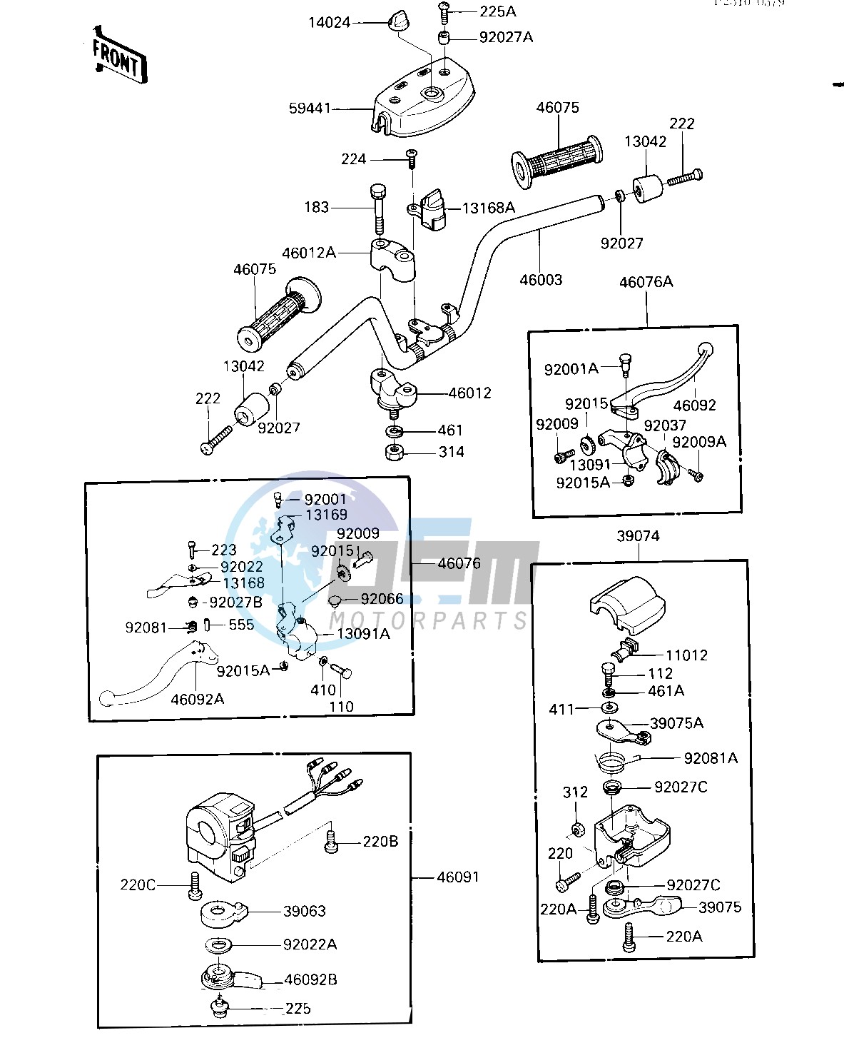 HANDLEBAR -- KLT185-A1- -