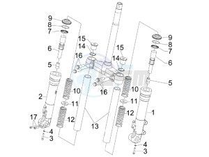 Runner 200 VXR 4t drawing Fork components (Kayaba)