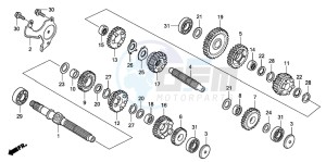 VT750C drawing TRANSMISSION