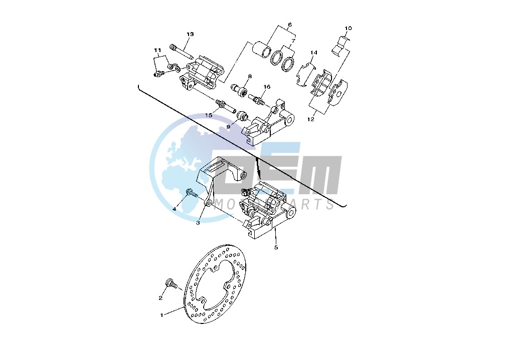 REAR BRAKE CALIPER