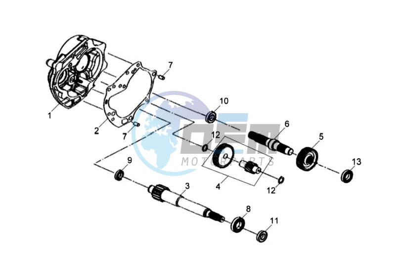 CRANKCASE - DRIVE SHAFT