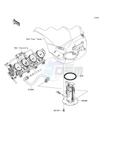 ZX 600 P [NINJA ZX-6R] (7F-8FA) P8F drawing FUEL PUMP