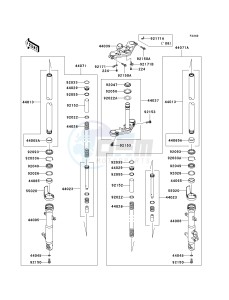 EX250 J [NINJA 250R] (J8F-J9FA) J9F drawing FRONT FORK